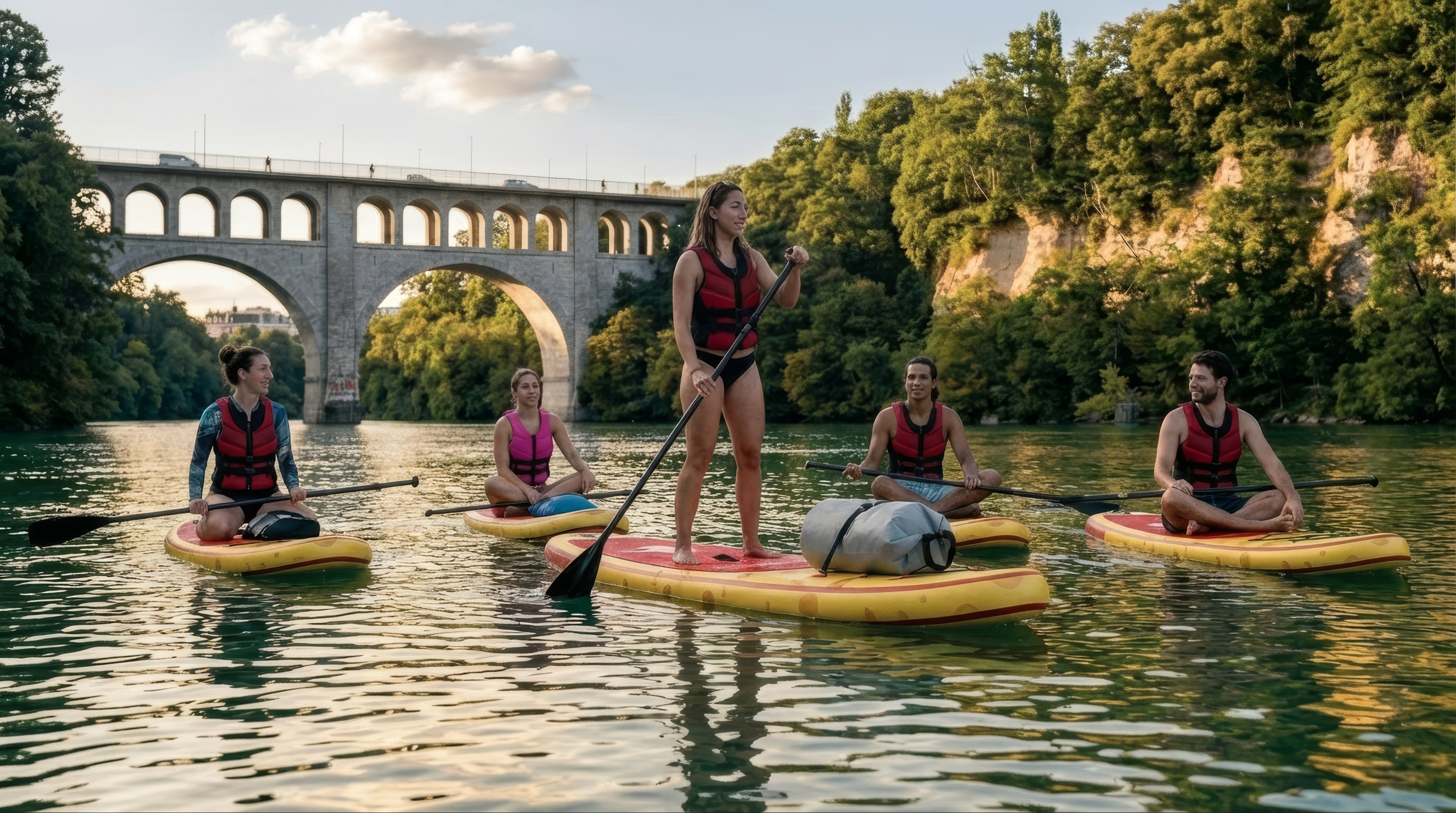 Coached paddle descent on the Rhône with instructor